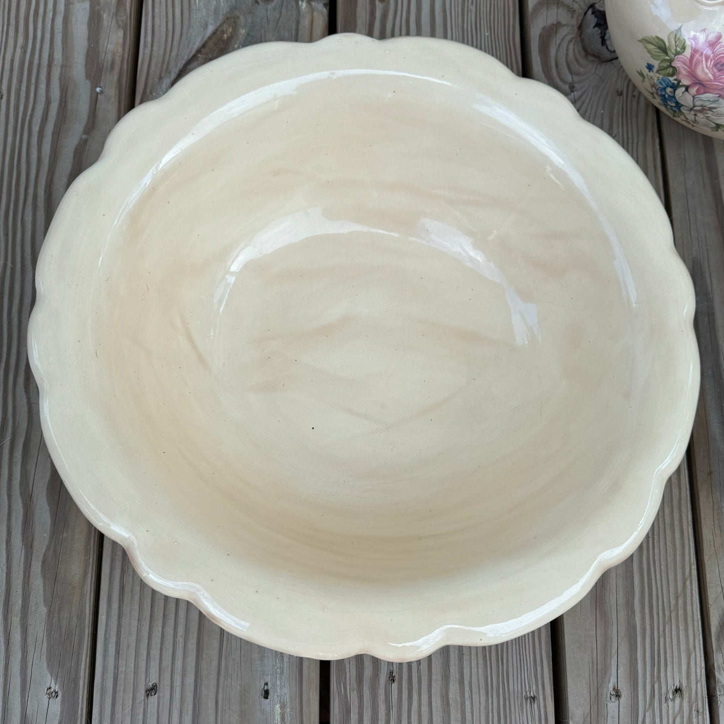 Antique Pitcher & Basin Set (Rose Pattern)