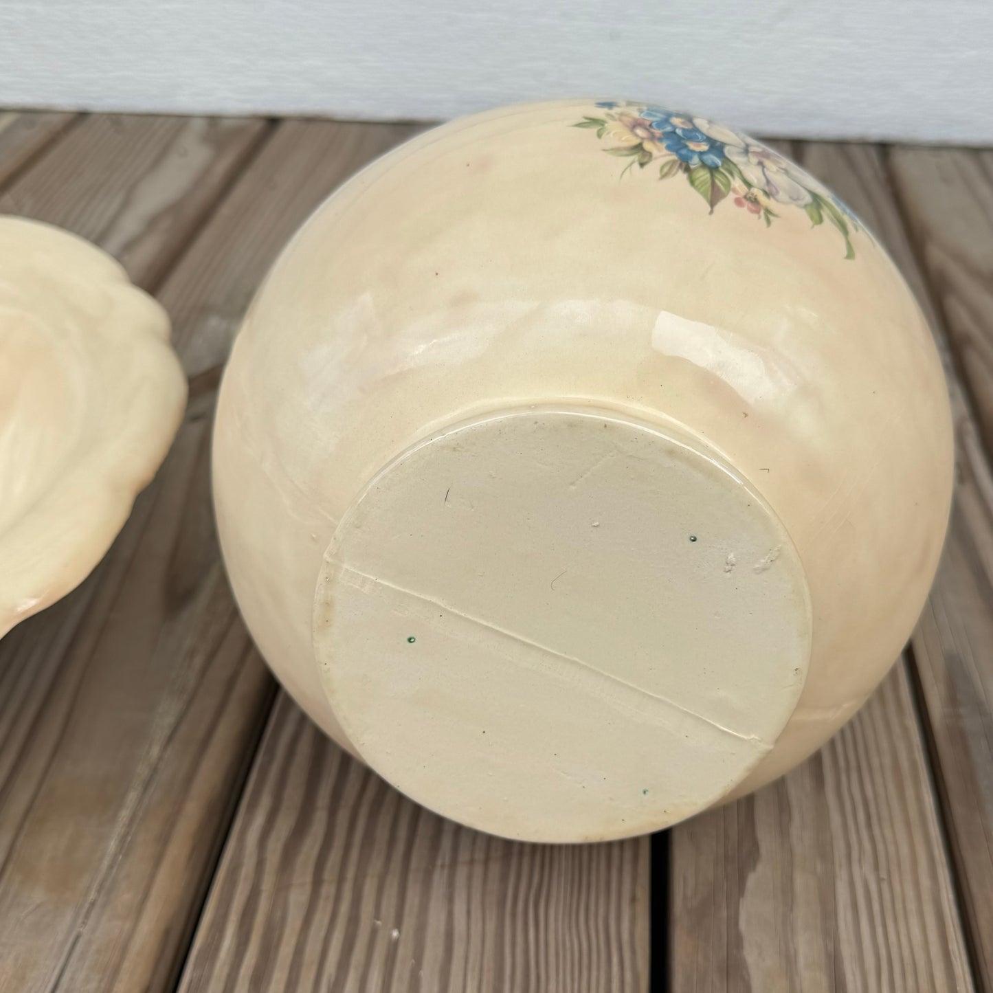 Antique Pitcher & Basin Set (Rose Pattern)