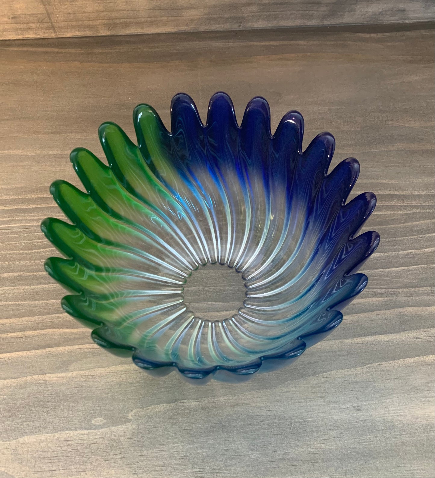 Walther Liebenstern swirled petal art glass bowl