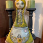Mexico Folk Art Sermel Papier Mache Tonala JAL Senorita Doll Figurine 14"