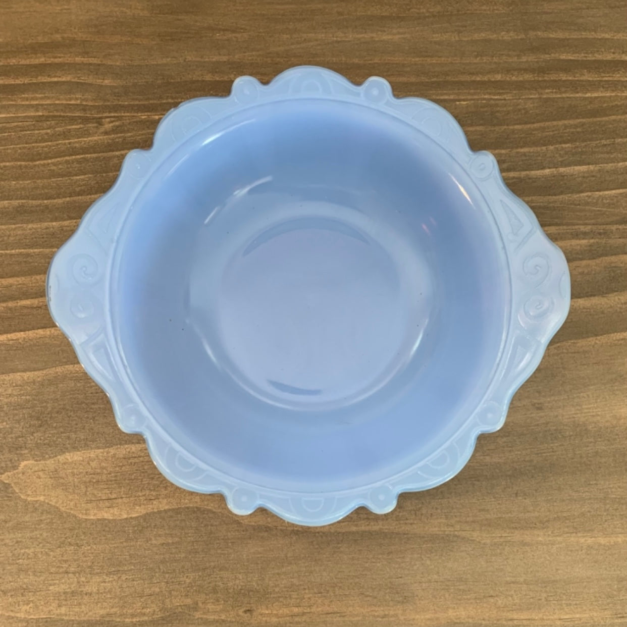 McKee delphite blue serving bowl