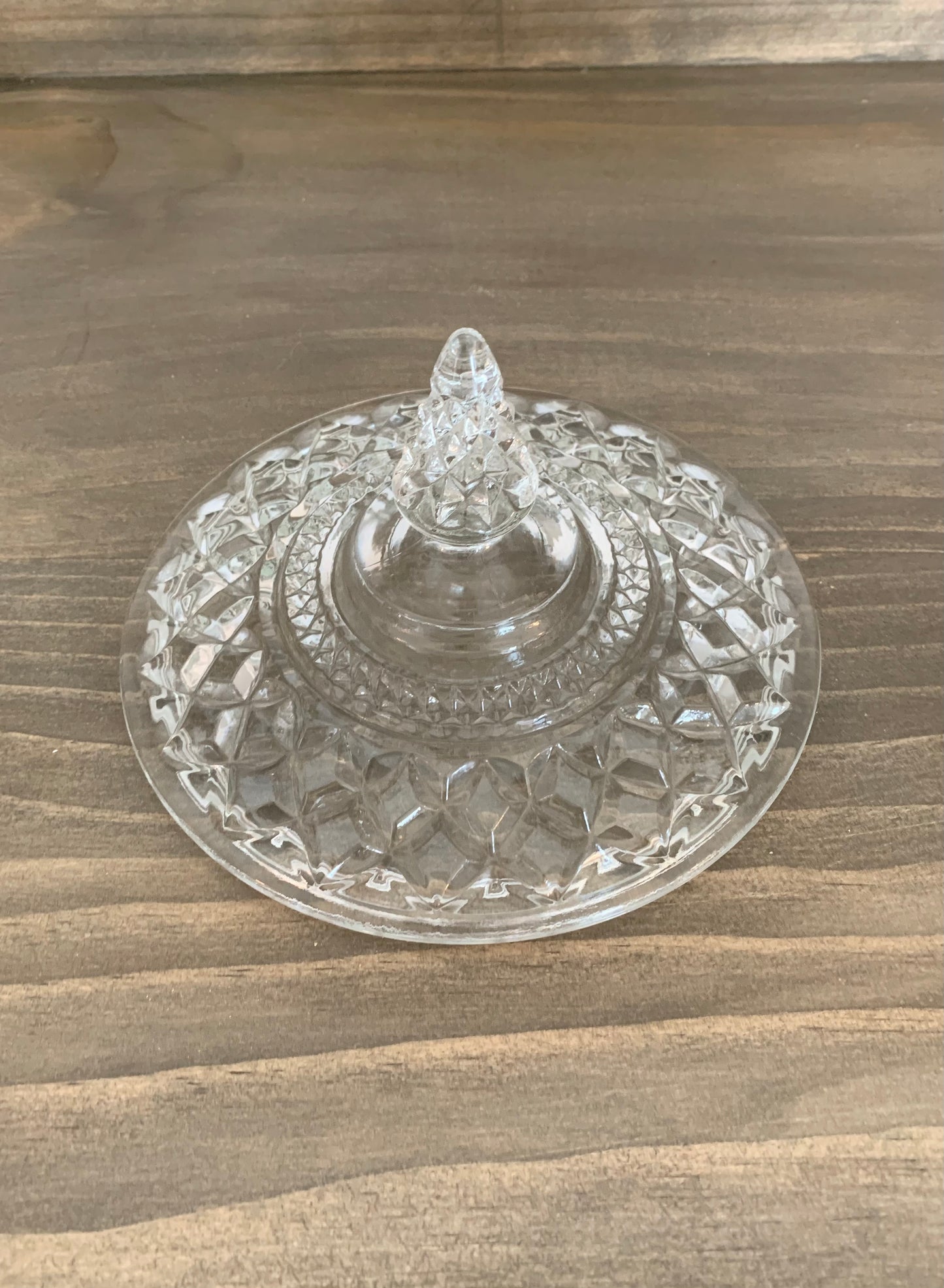 Vintage Anchor Hocking "Wexford" Lidded Pressed Glass Candy Dish